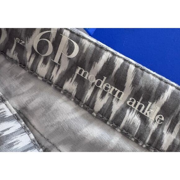 Ann Taylor LOFT Womens Gray Print Pattern 6P Modern Ankle Pants - Picture 4 of 8